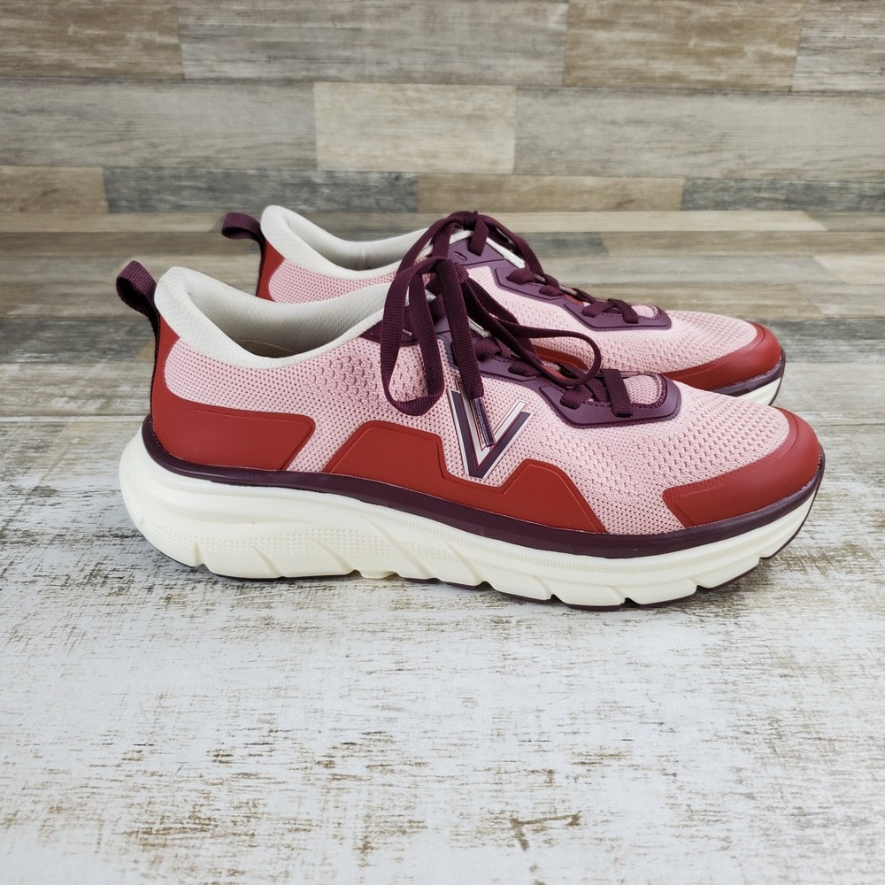 Vionic Walk Max Womens Shoes Sz 10 Wide Crystal Rose Syrah Pink Lace Up Sneakers